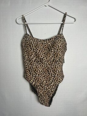H2OH Colours Sexy One piece Swimsuit Size Xl Cheetah Print Beach Pool